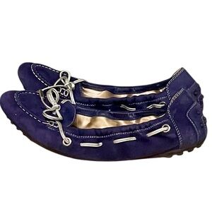 Tod’s Navy Blue Suede Drivers Flats Moccasins Shoes Size 36.5 IT/EU / 6.5 US